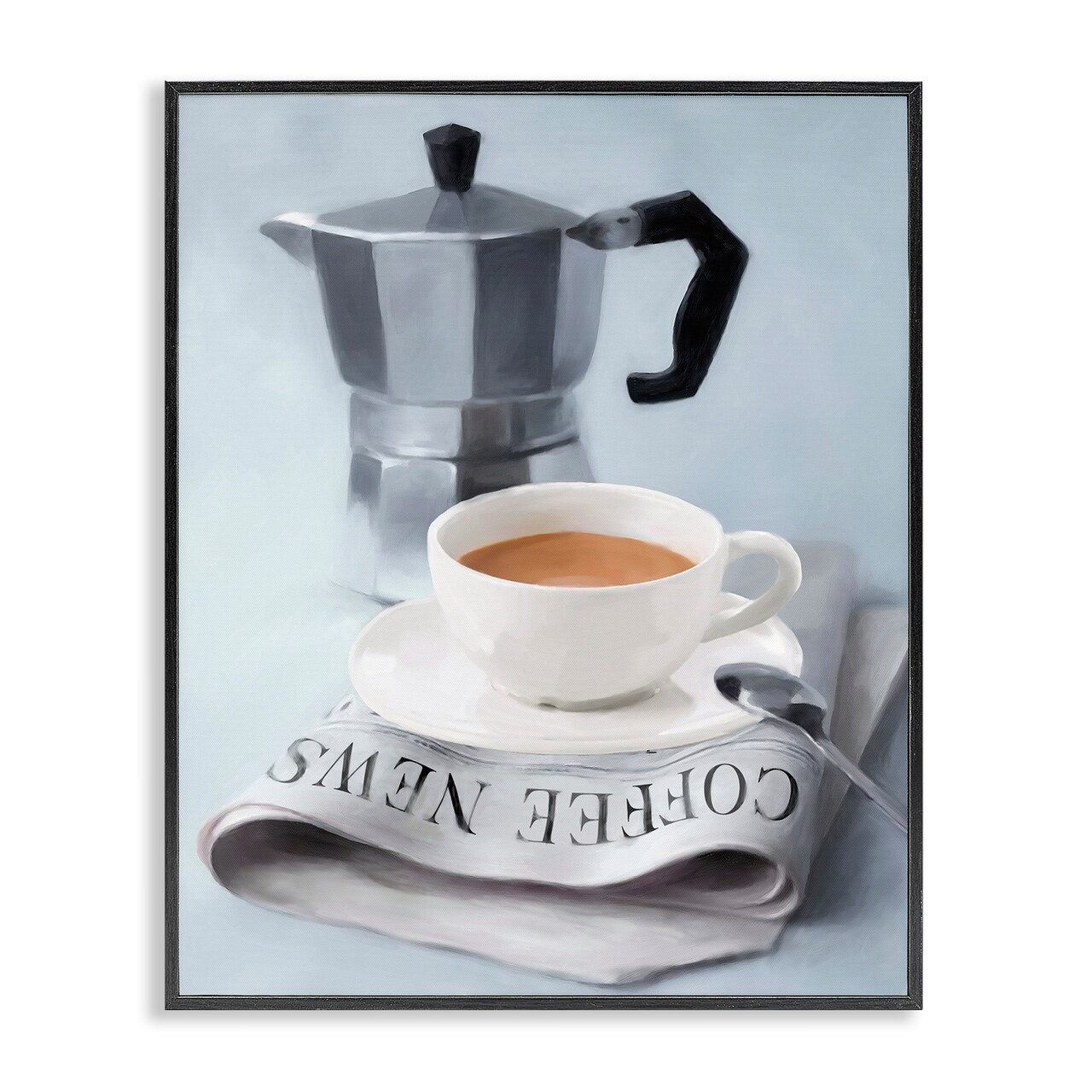 Stupell Industries Espresso Coffee & Newspaper Framed Giclee By Carol Robinson